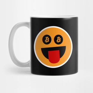 Bitcoin Crazy Emoji Mug